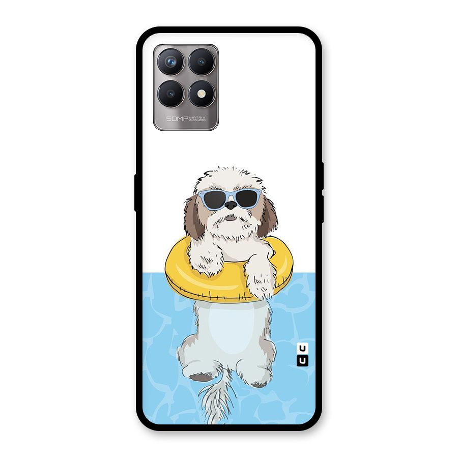 Swimming Doggo Glass Back Case for Realme Narzo 50