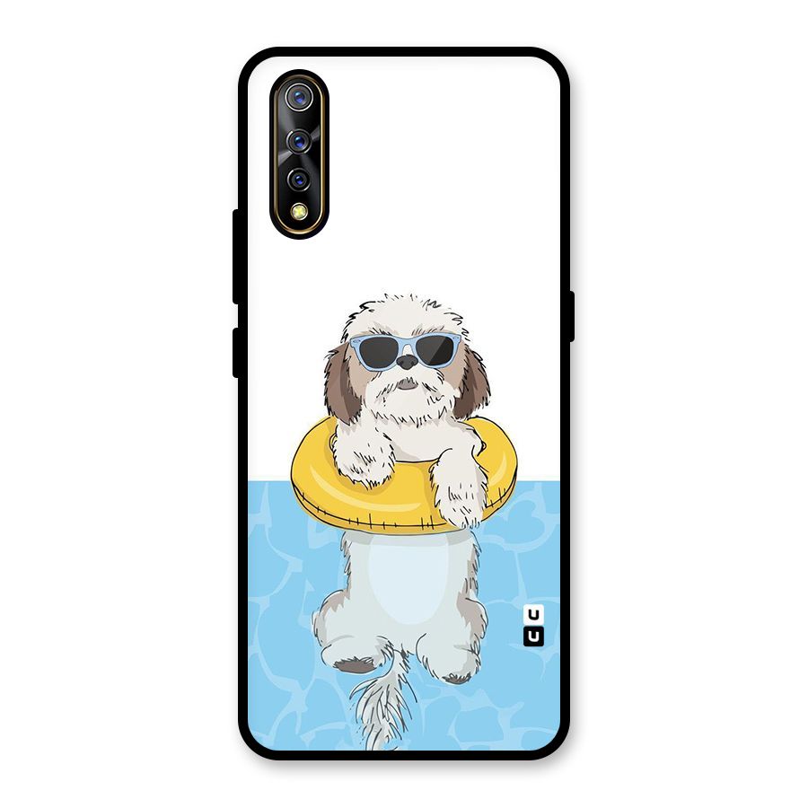 Swimming Doggo Glass Back Case for Vivo S1