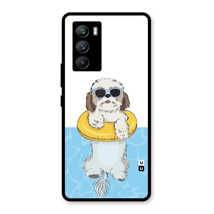Swimming Doggo Glass Back Case for Vivo iQOO 9 SE