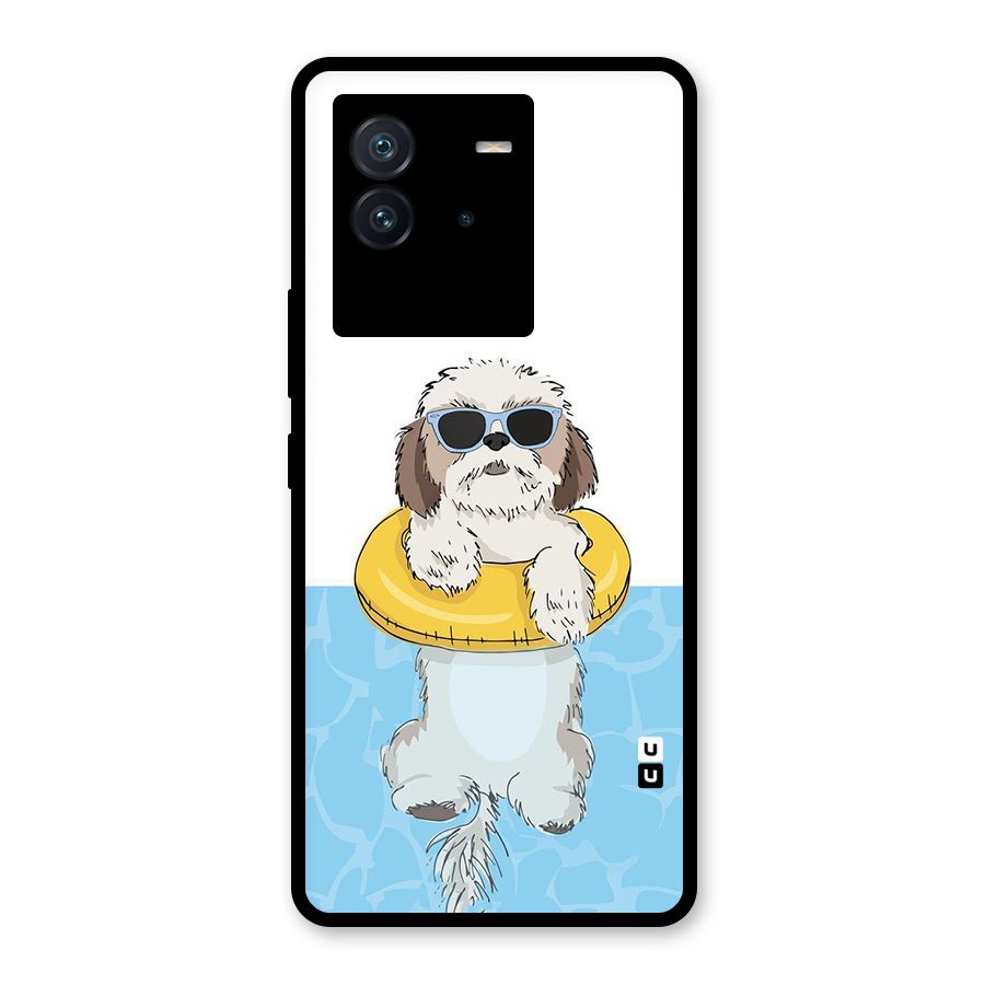 Swimming Doggo Glass Back Case for Vivo iQOO Neo 6 5G