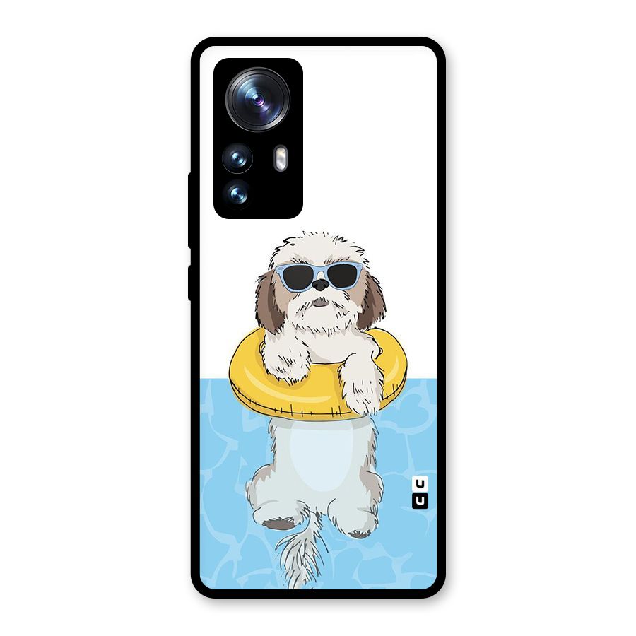 Swimming Doggo Glass Back Case for Xiaomi 12 Pro