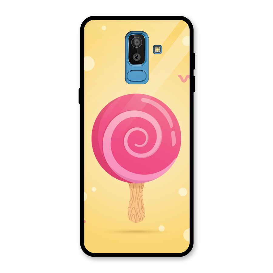 Swirl Ice Cream Glass Back Case for Galaxy J8