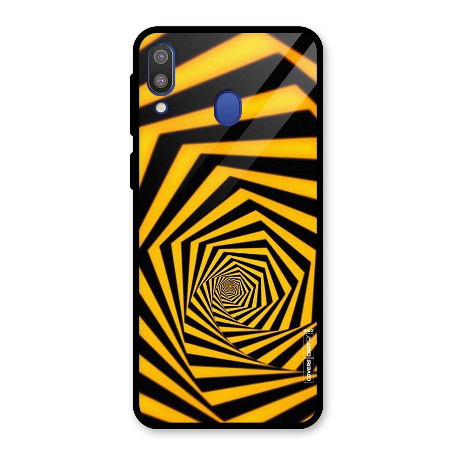 Taxi Pattern Glass Back Case for Galaxy M20