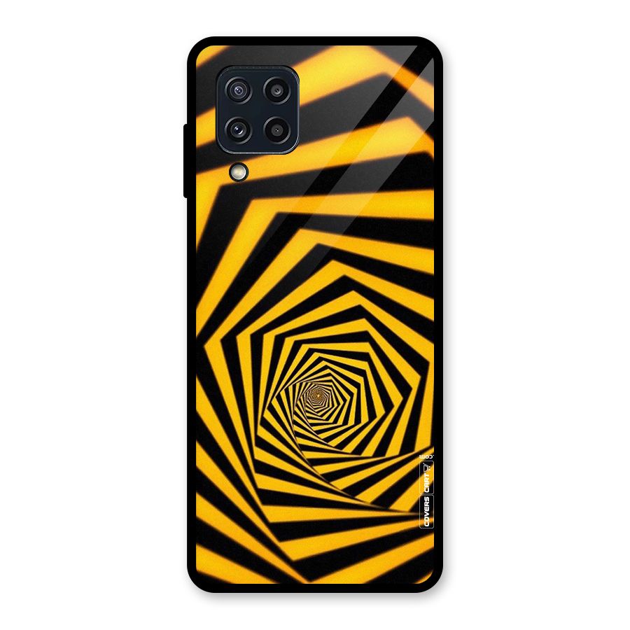 Taxi Pattern Glass Back Case for Galaxy M32