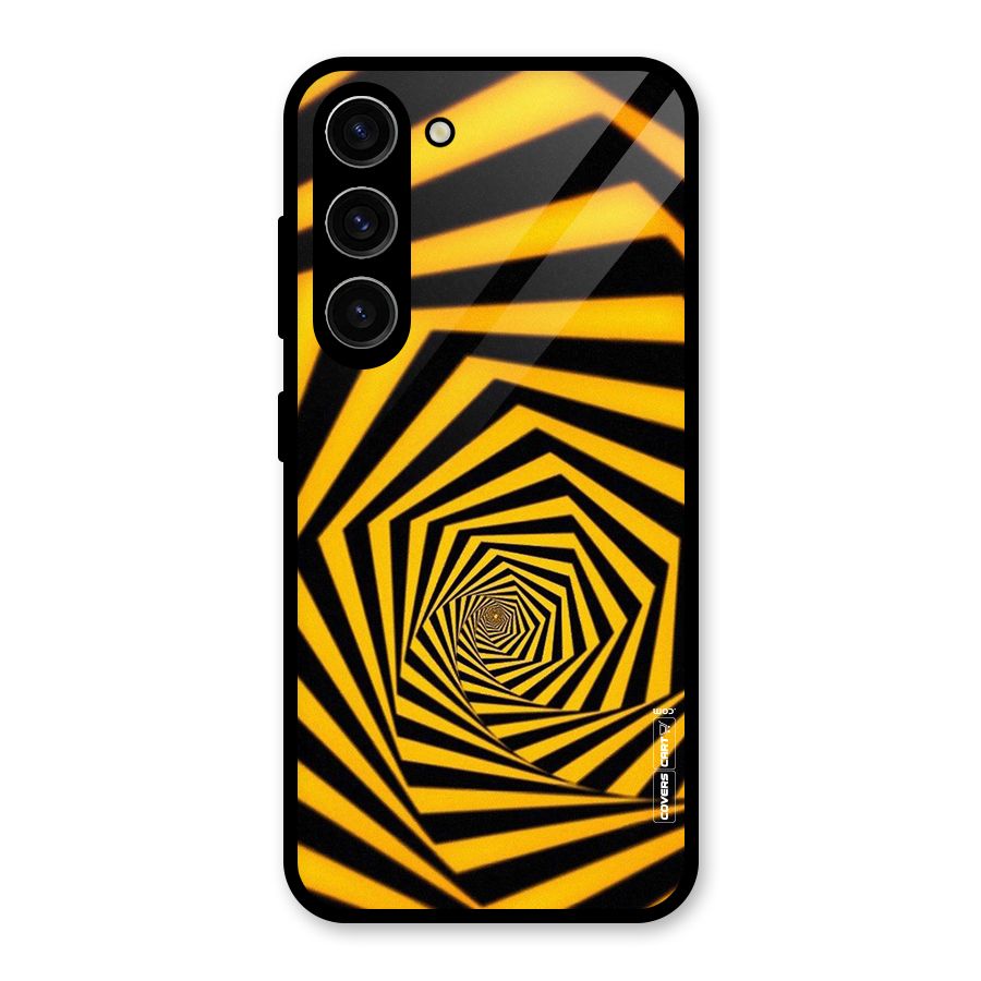 Taxi Pattern Glass Back Case for Galaxy S23