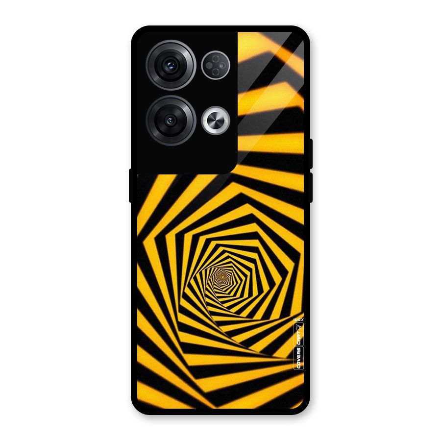 Taxi Pattern Glass Back Case for Oppo Reno8 Pro 5G