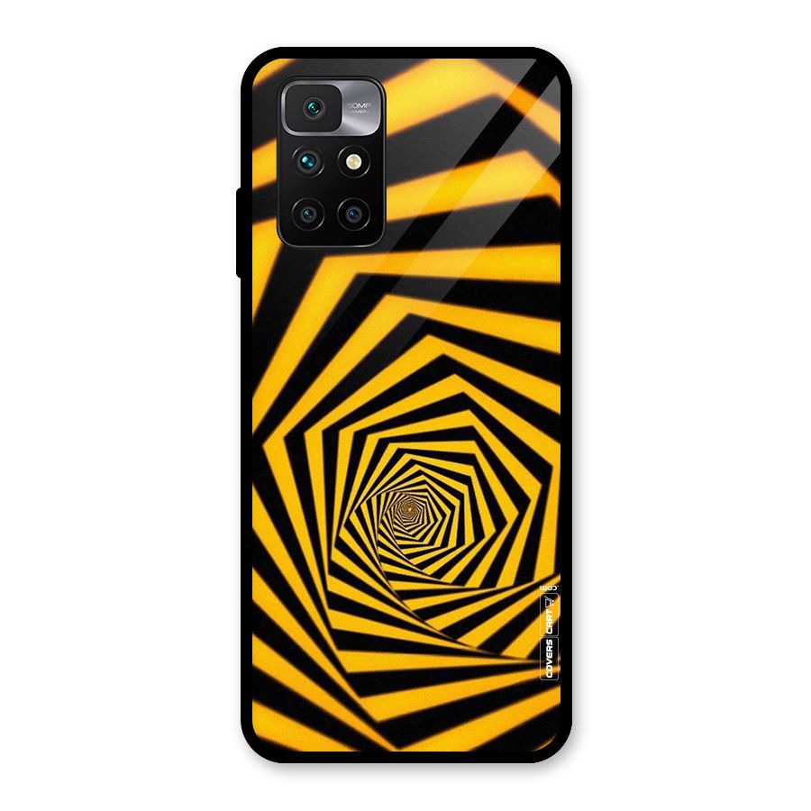 Taxi Pattern Glass Back Case for Redmi 10 Prime