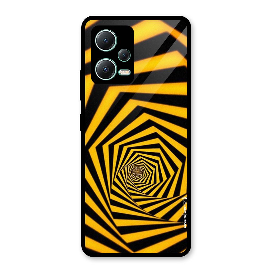 Taxi Pattern Glass Back Case for Redmi Note 12 5G
