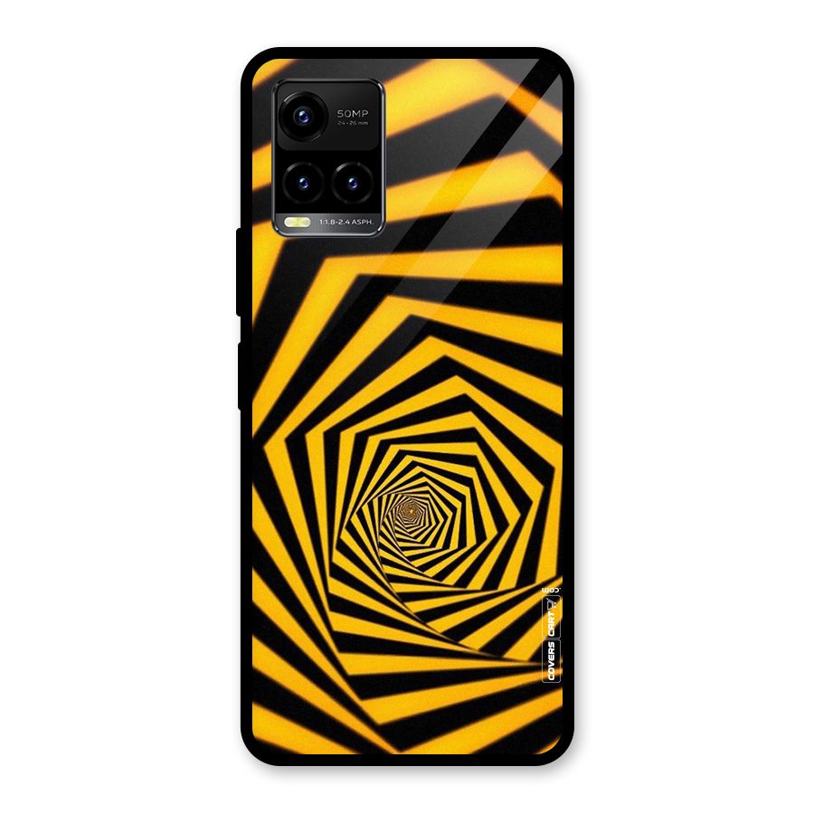Taxi Pattern Glass Back Case for Vivo Y21T