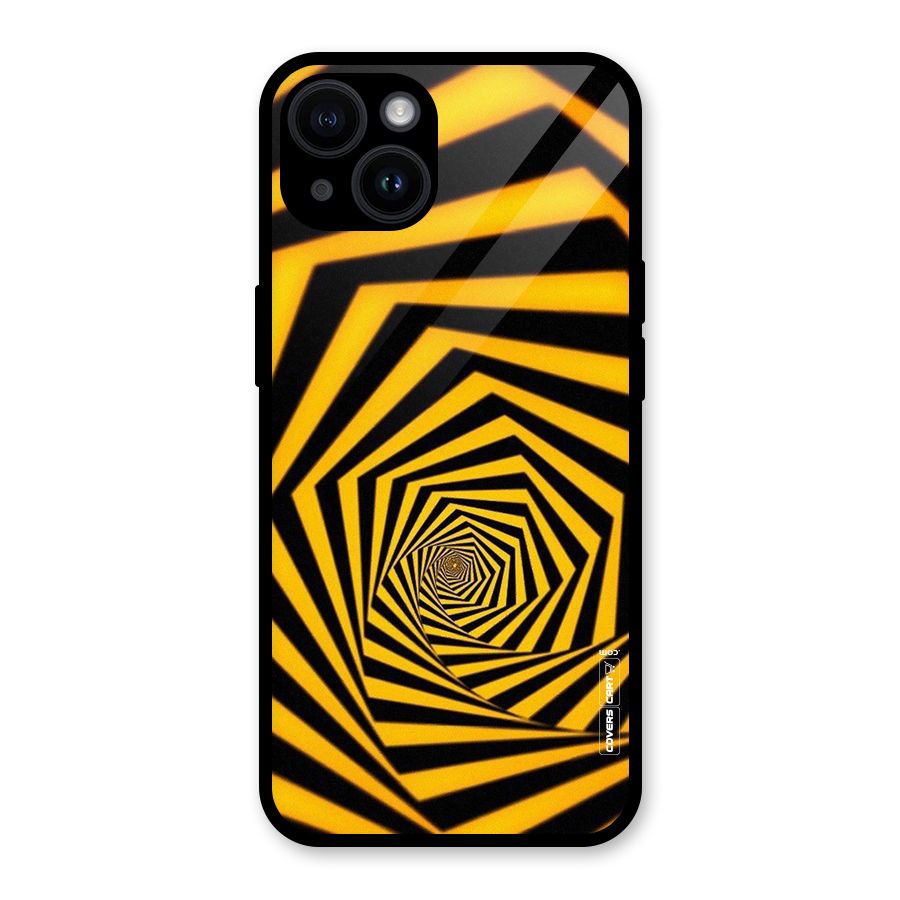 Taxi Pattern Glass Back Case for iPhone 14