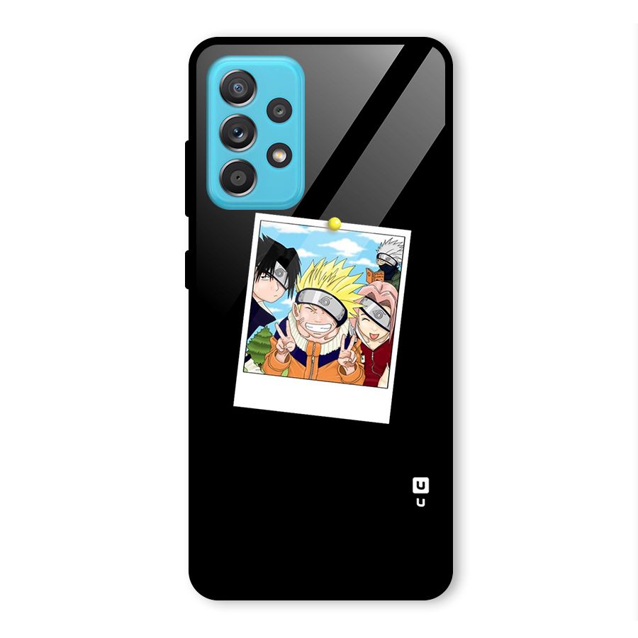 Team Kakashi Cute Glass Back Case for Galaxy A52s 5G
