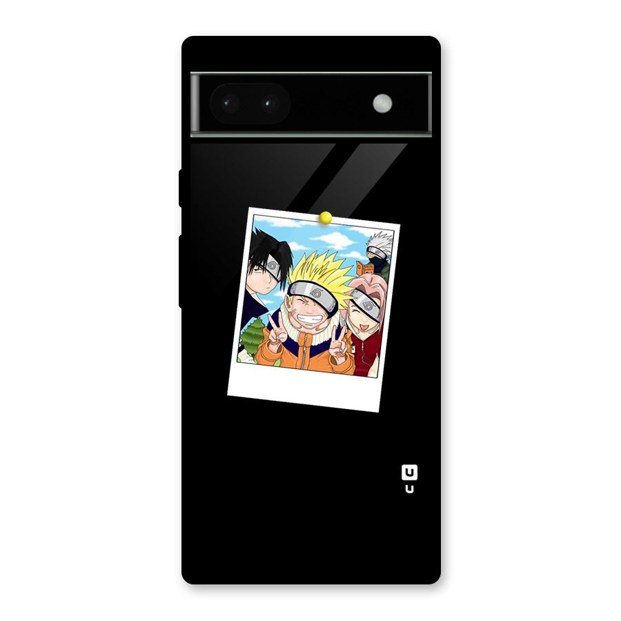 Team Kakashi Cute Glass Back Case for Google Pixel 6a