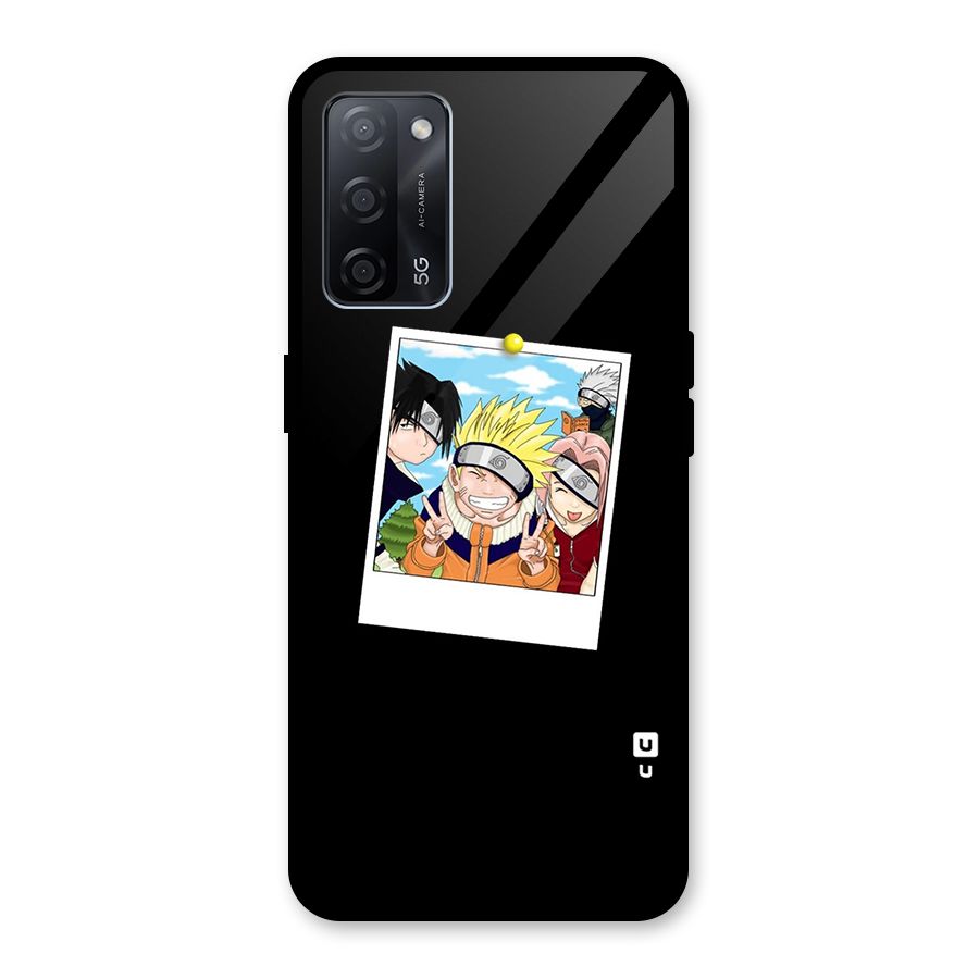 Team Kakashi Cute Glass Back Case for Oppo A53s 5G