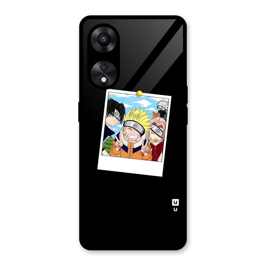 Team Kakashi Cute Glass Back Case for Oppo A78