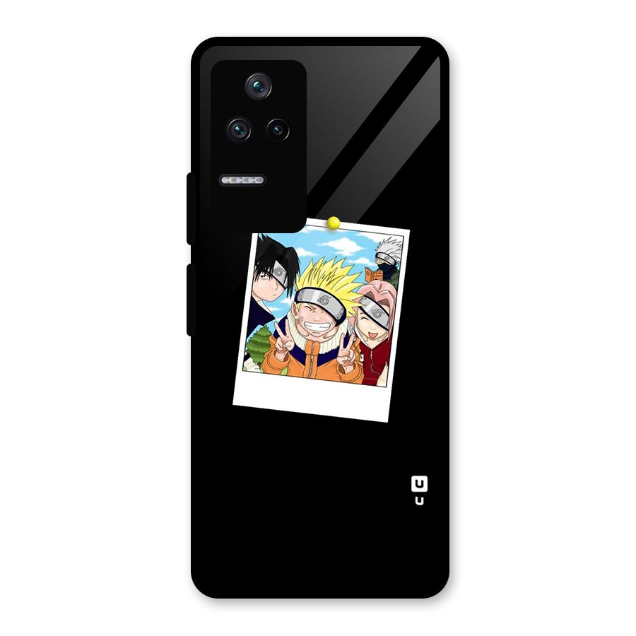 Team Kakashi Cute Glass Back Case for Poco F4 5G