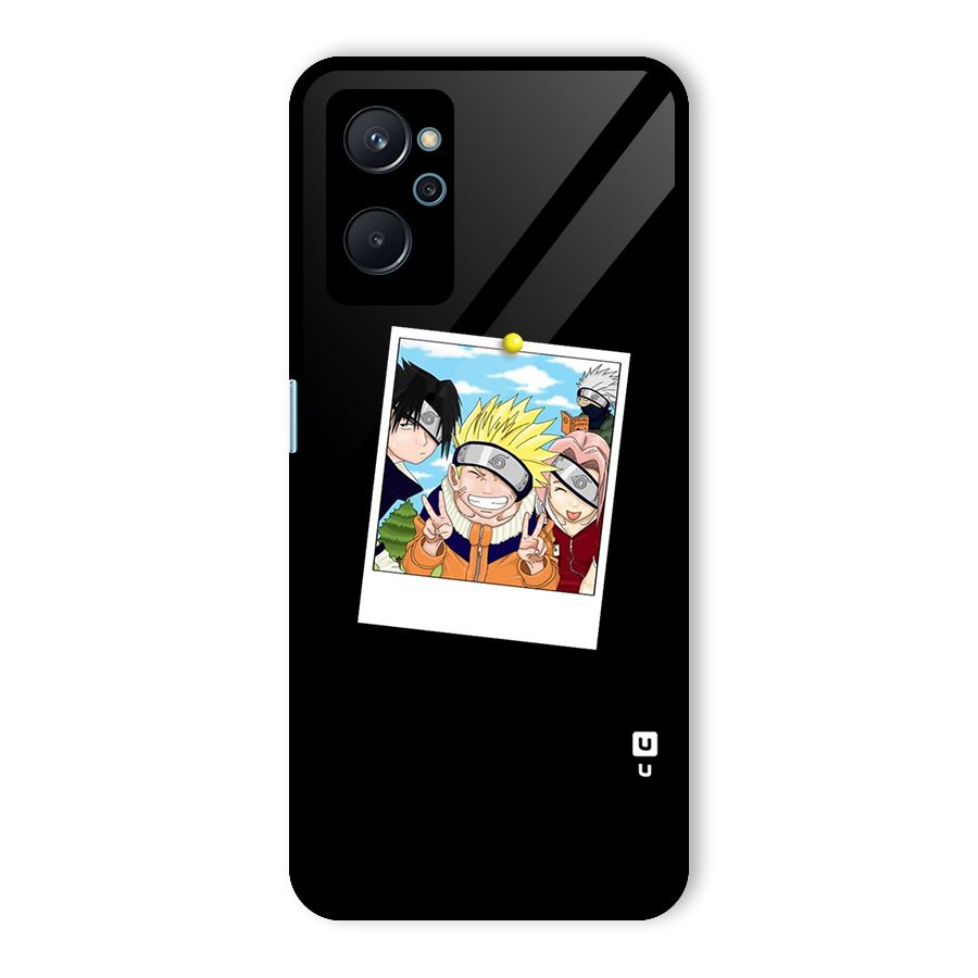 Team Kakashi Cute Glass Back Case for Realme 9i