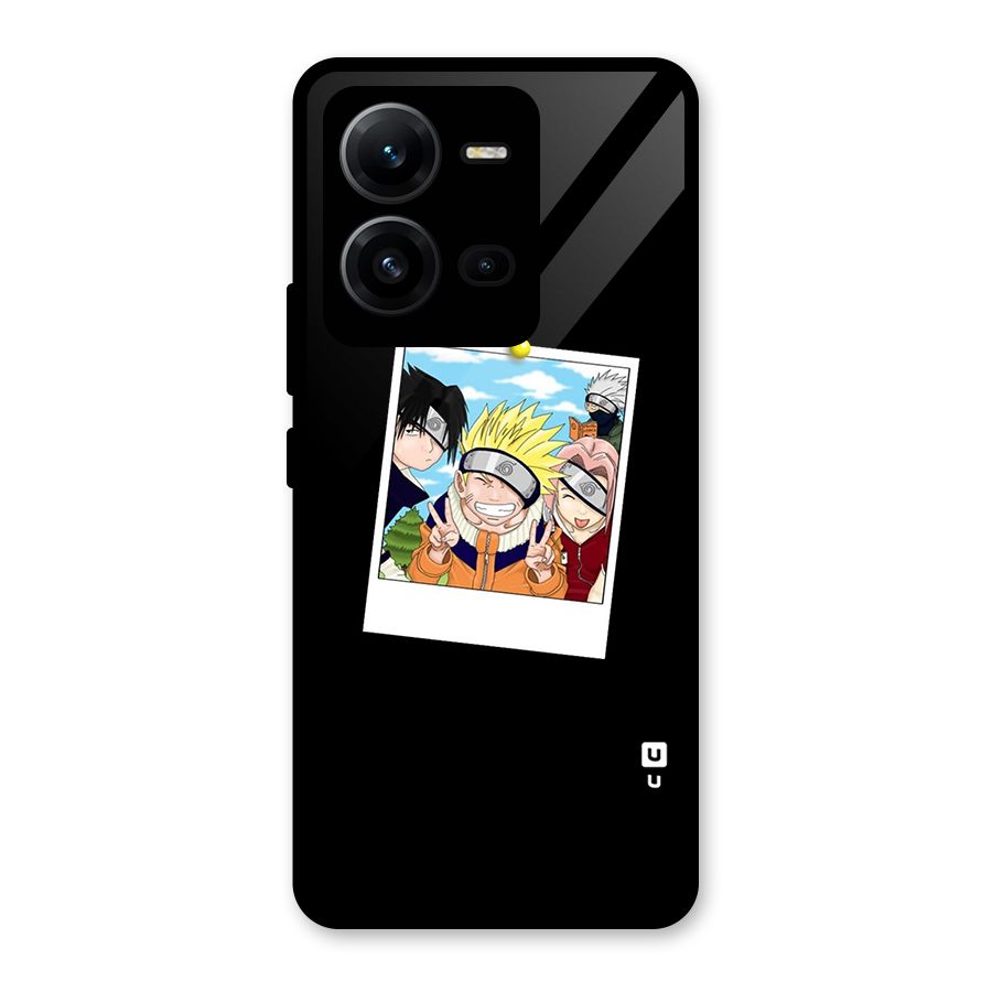 Team Kakashi Cute Glass Back Case for Vivo V25