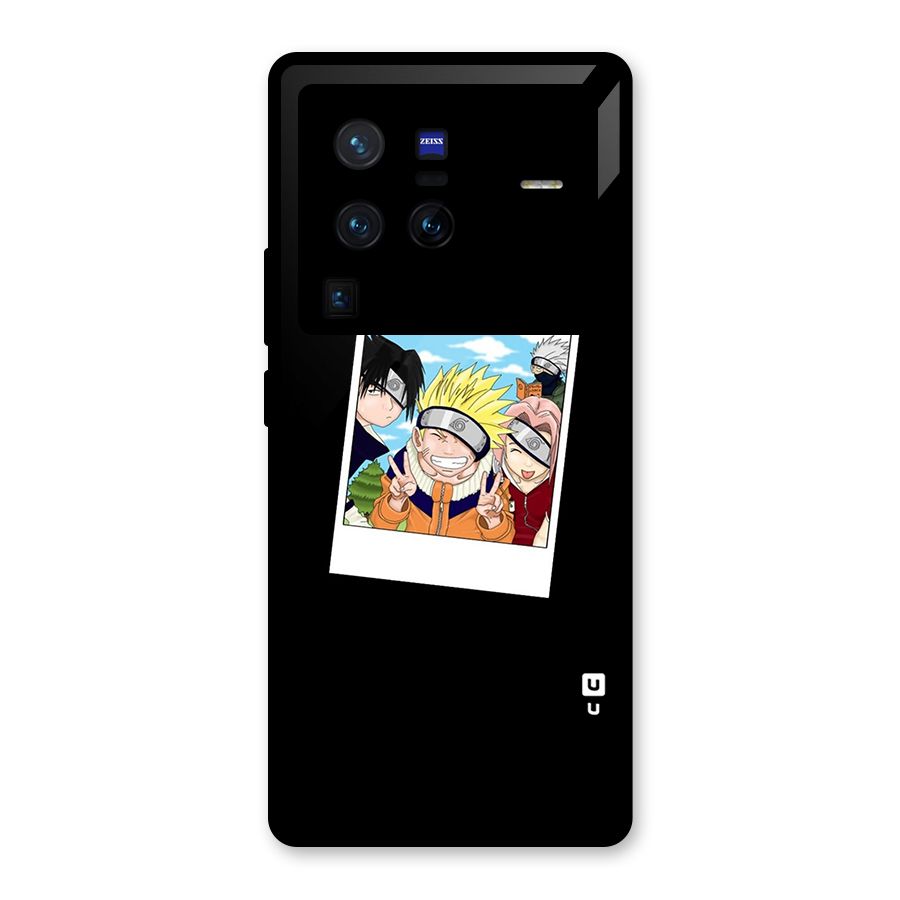 Team Kakashi Cute Glass Back Case for Vivo X80 Pro