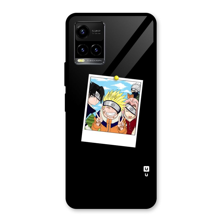 Team Kakashi Cute Glass Back Case for Vivo Y21T