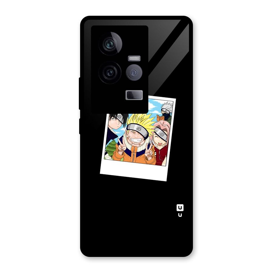 Team Kakashi Cute Glass Back Case for Vivo iQOO 11 5G