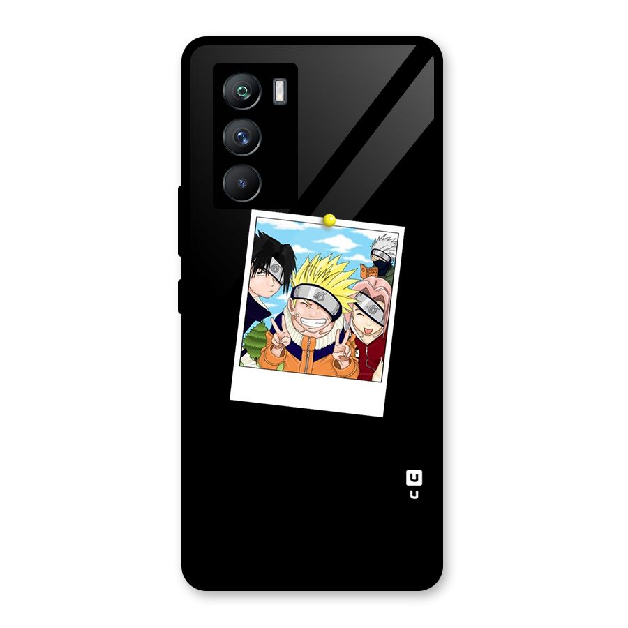 Team Kakashi Cute Glass Back Case for Vivo iQOO 9 SE