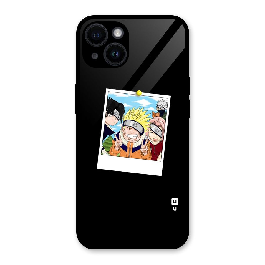 Team Kakashi Cute Glass Back Case for iPhone 14