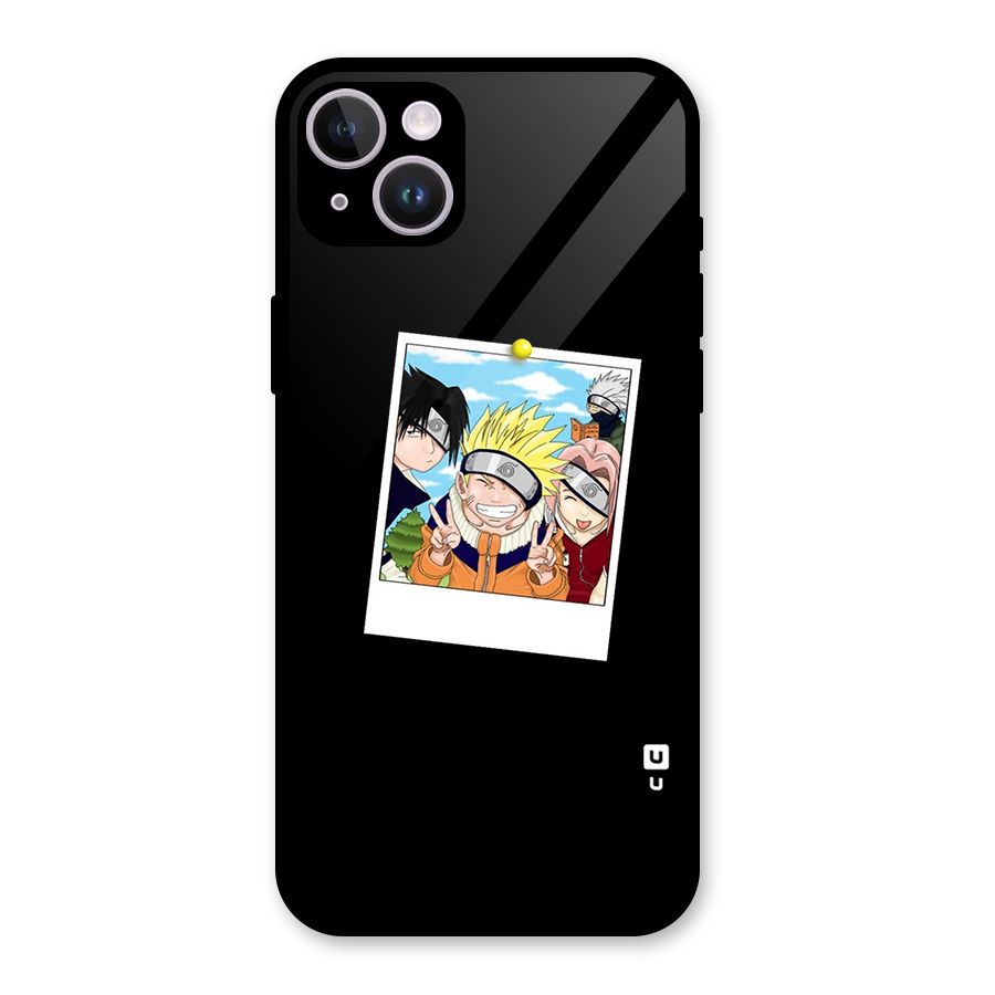 Team Kakashi Cute Glass Back Case for iPhone 14 Plus