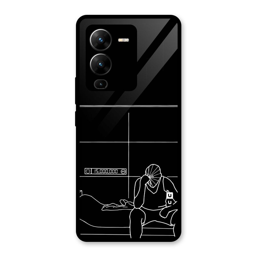 Teen Merits Glass Back Case for Vivo V25 Pro