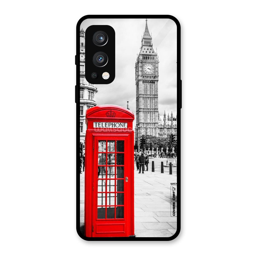 Telephone Booth Glass Back Case for OnePlus Nord 2 5G