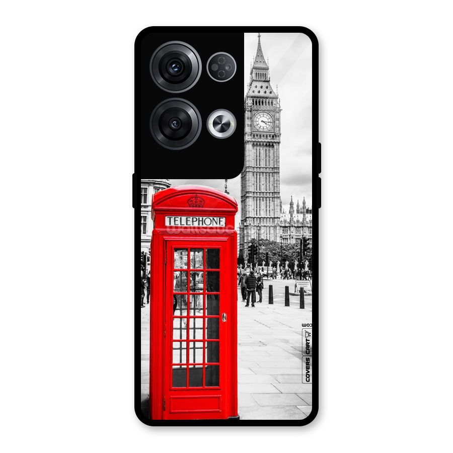 Telephone Booth Glass Back Case for Oppo Reno8 Pro 5G