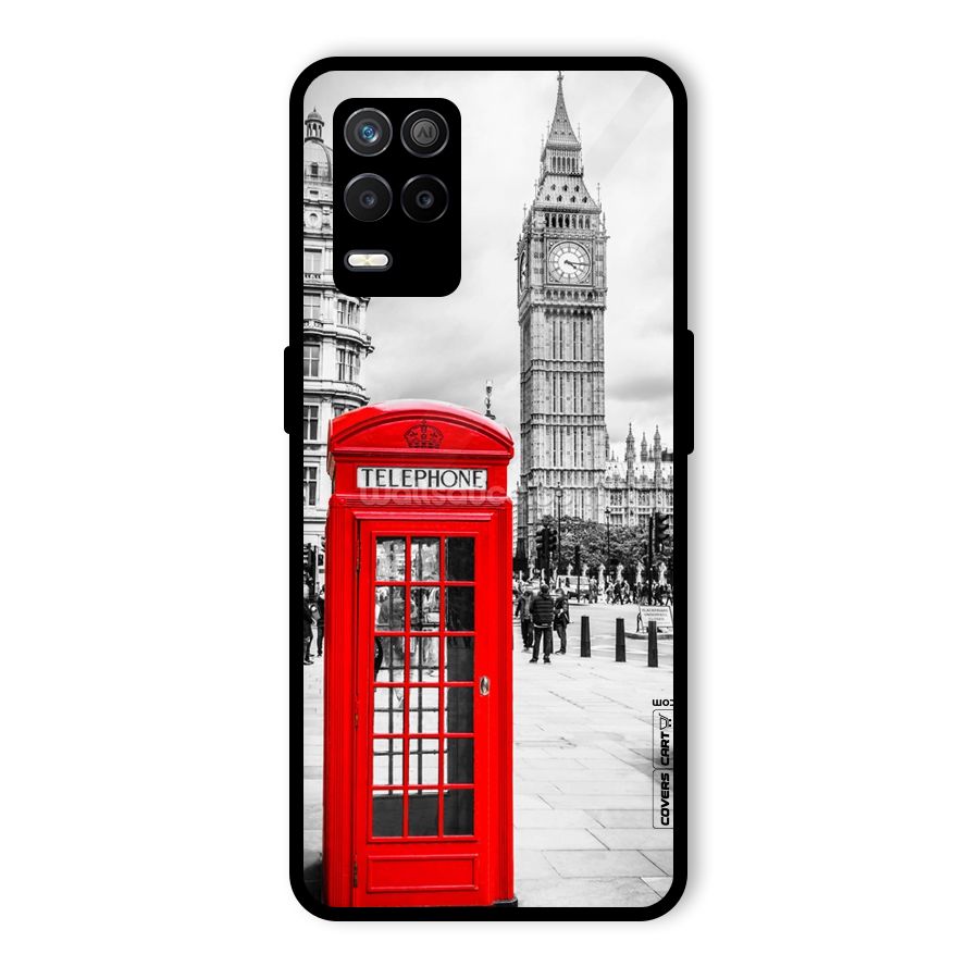 Telephone Booth Glass Back Case for Realme 8 5G
