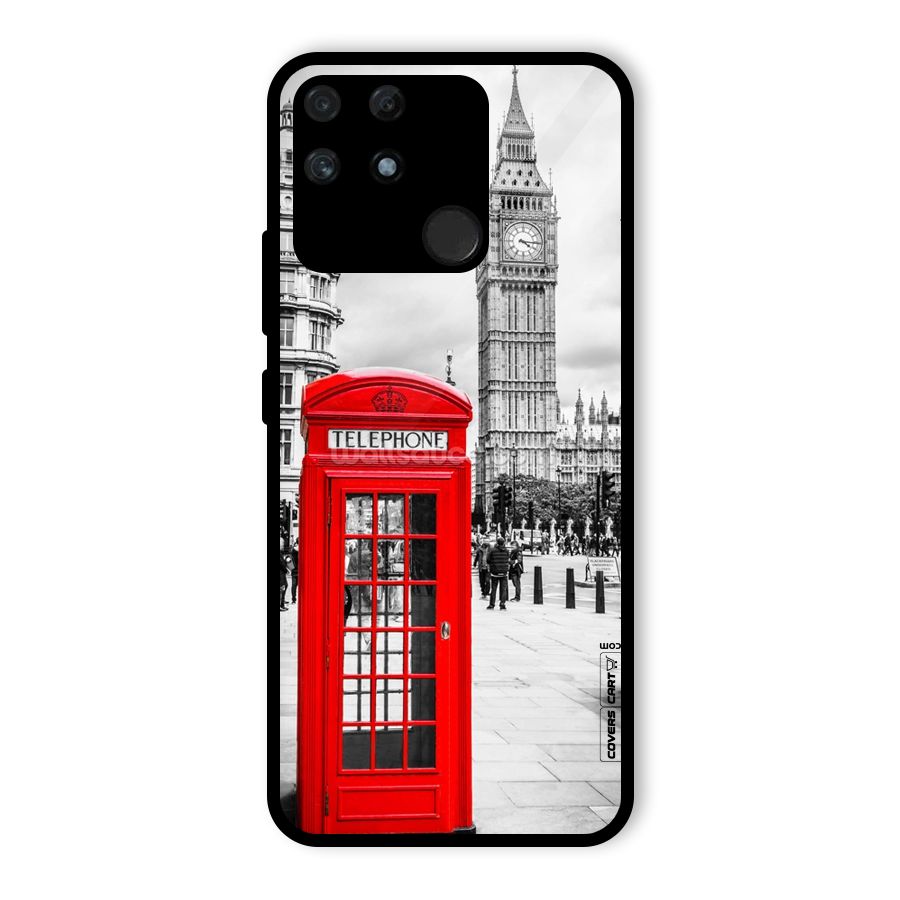 Telephone Booth Glass Back Case for Realme Narzo 50A