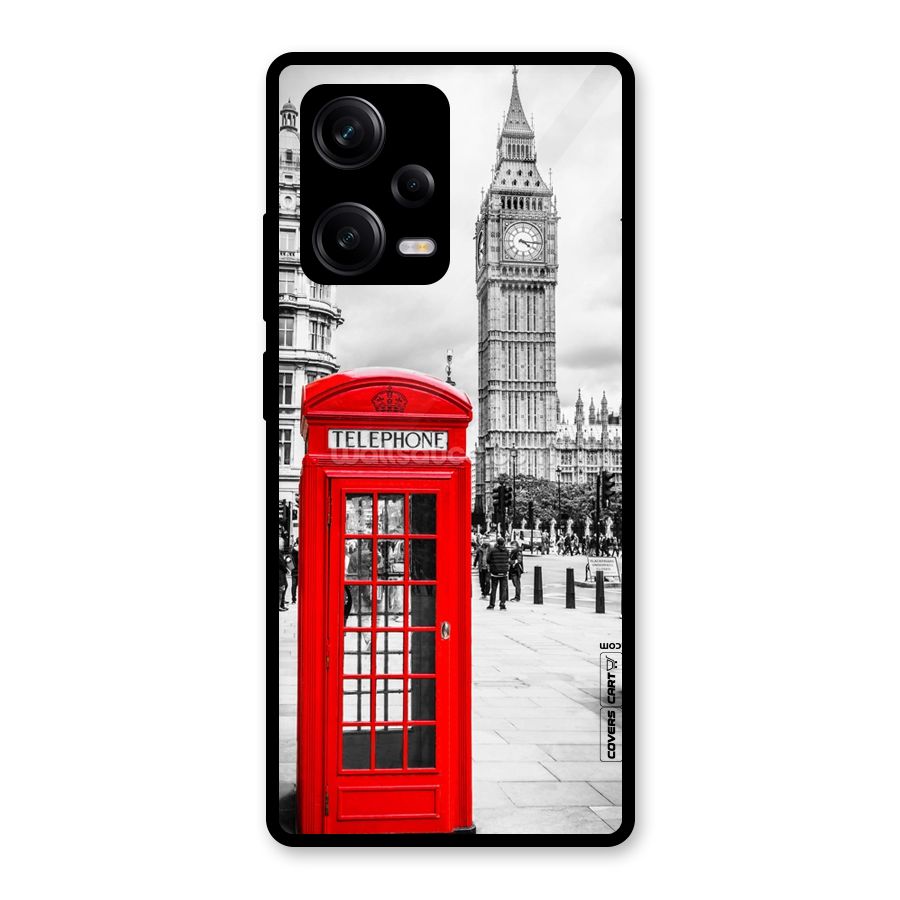 Telephone Booth Glass Back Case for Redmi Note 12 Pro