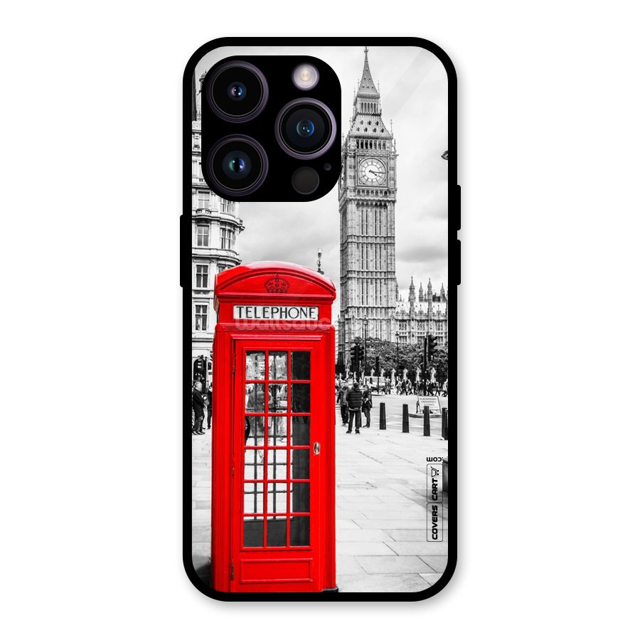 Telephone Booth Glass Back Case for iPhone 14 Pro