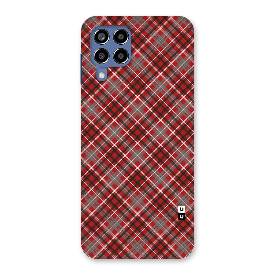 Textile Check Pattern Back Case for Galaxy M53 5G