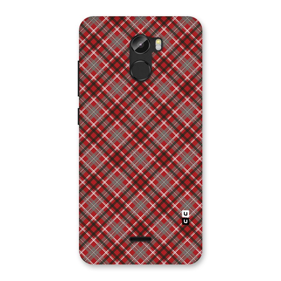 Textile Check Pattern Back Case for Gionee X1