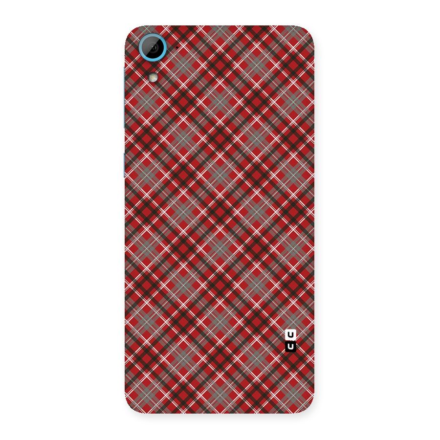 Textile Check Pattern Back Case for HTC Desire 826