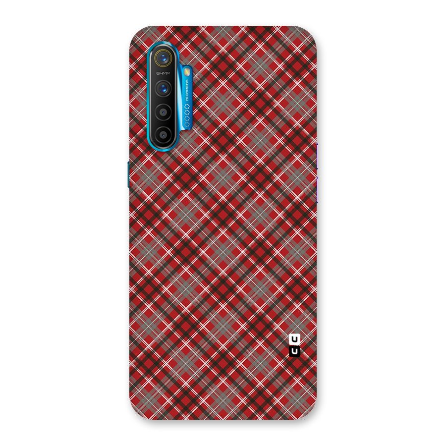 Textile Check Pattern Back Case for Realme XT