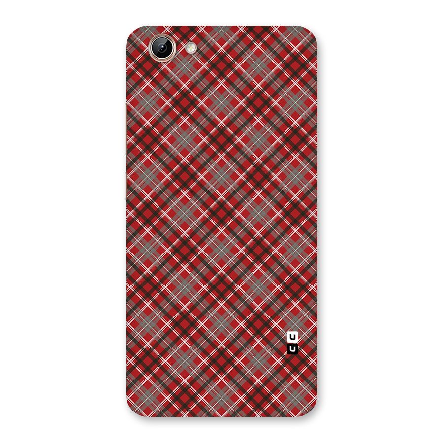 Textile Check Pattern Back Case for Vivo Y71i