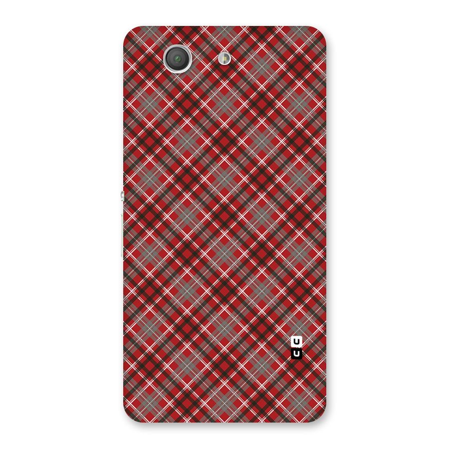 Textile Check Pattern Back Case for Xperia Z3 Compact