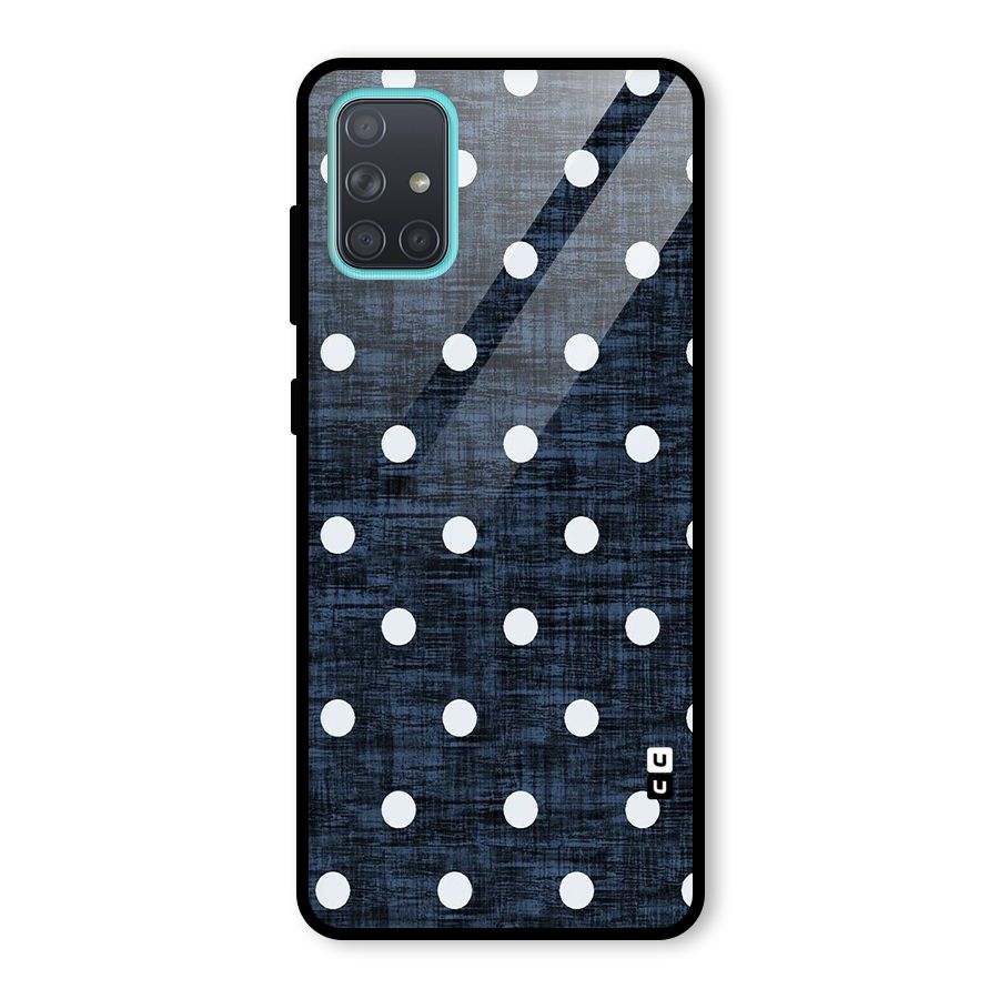 Textured Dots Glass Back Case for Galaxy A71