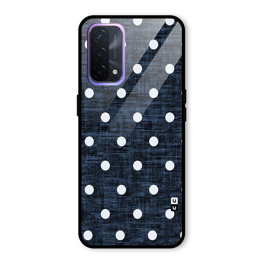 Textured Dots Glass Back Case for Oppo A74 5G