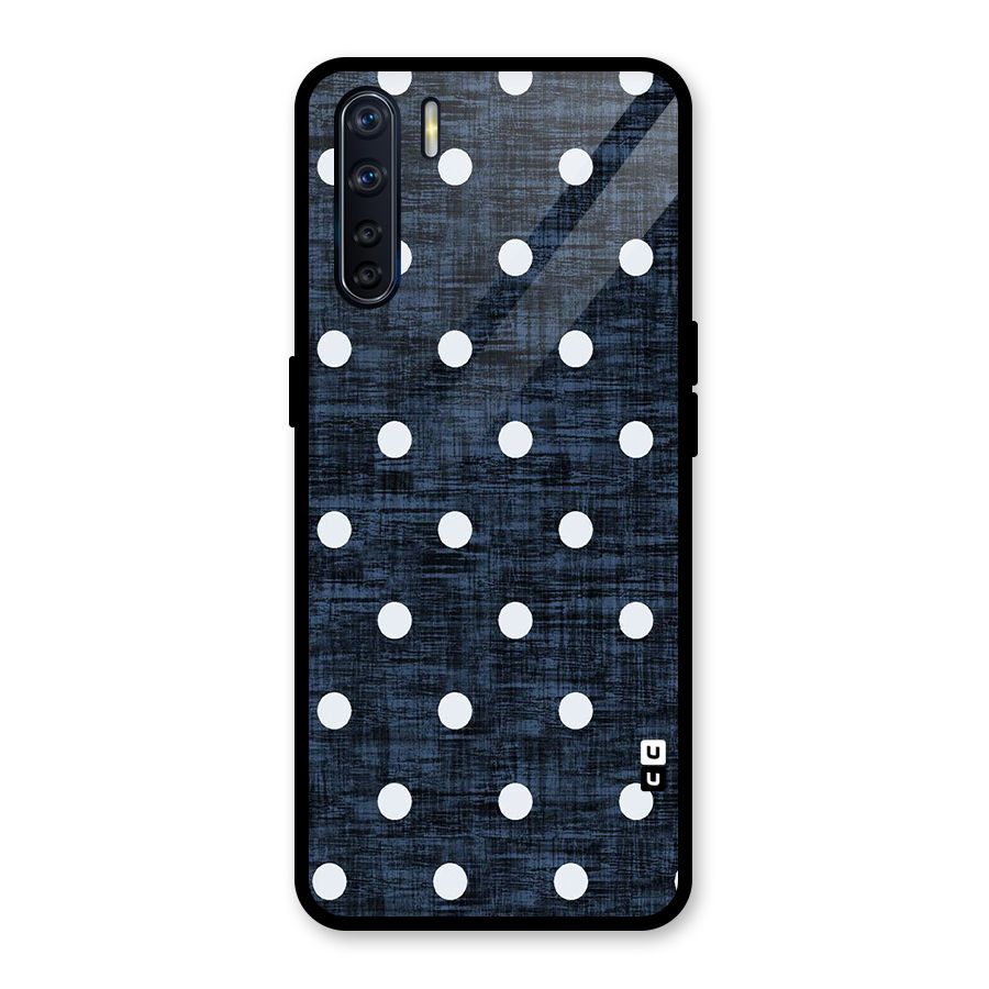 Textured Dots Glass Back Case for Oppo F15