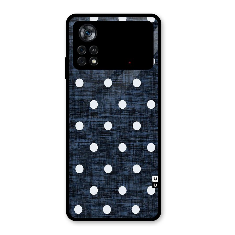 Textured Dots Glass Back Case for Poco X4 Pro 5G