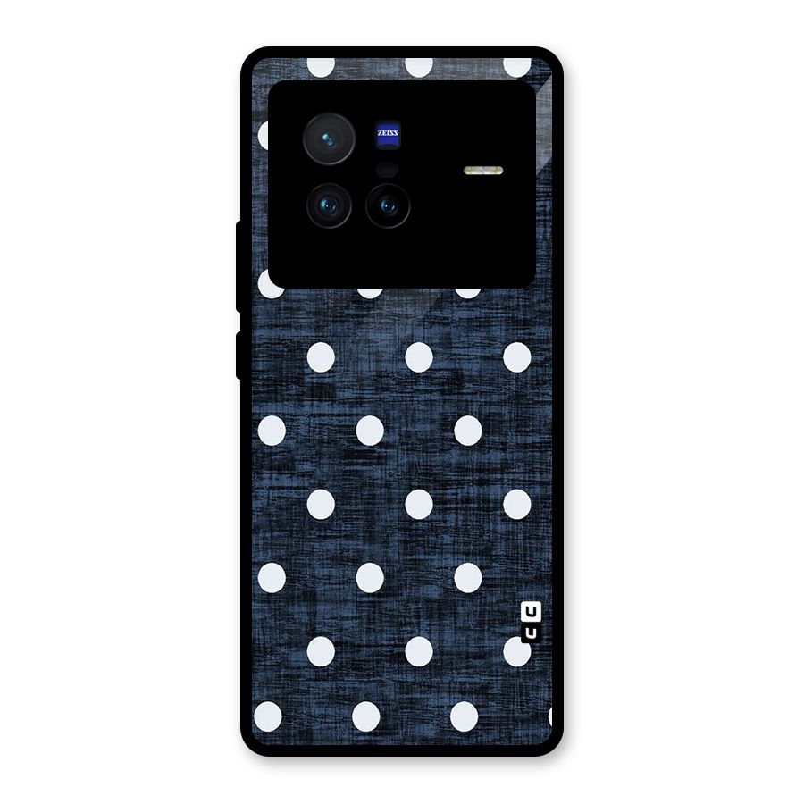 Textured Dots Glass Back Case for Vivo X80
