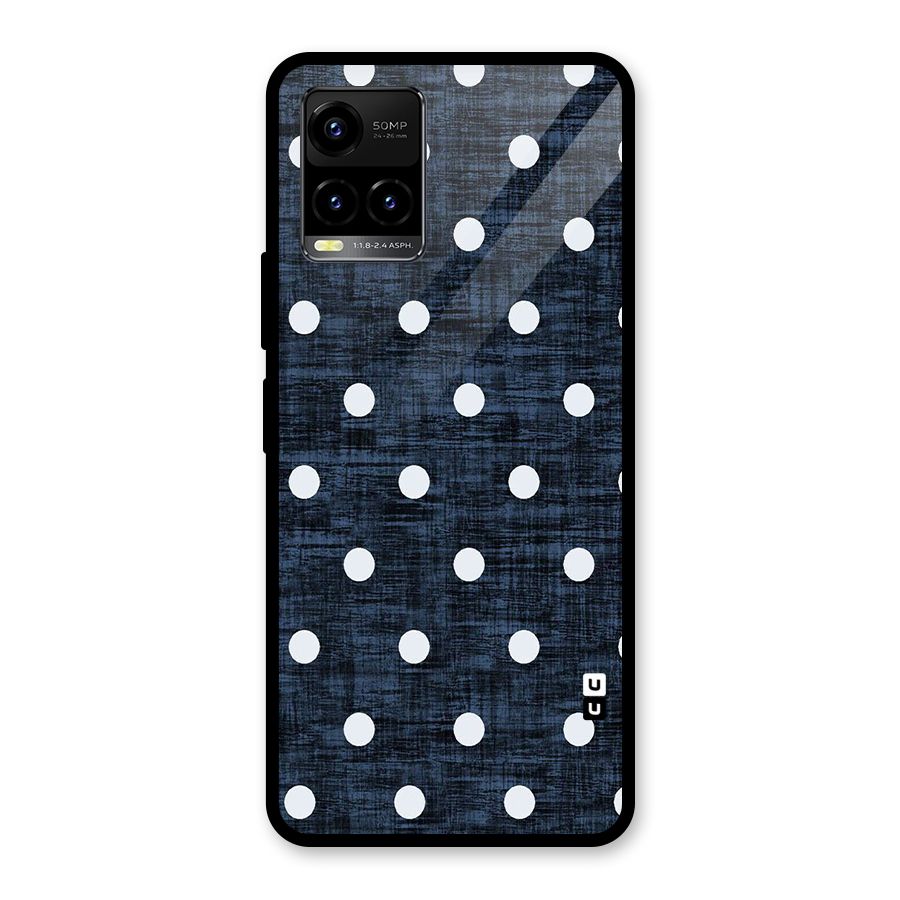 Textured Dots Glass Back Case for Vivo Y21A