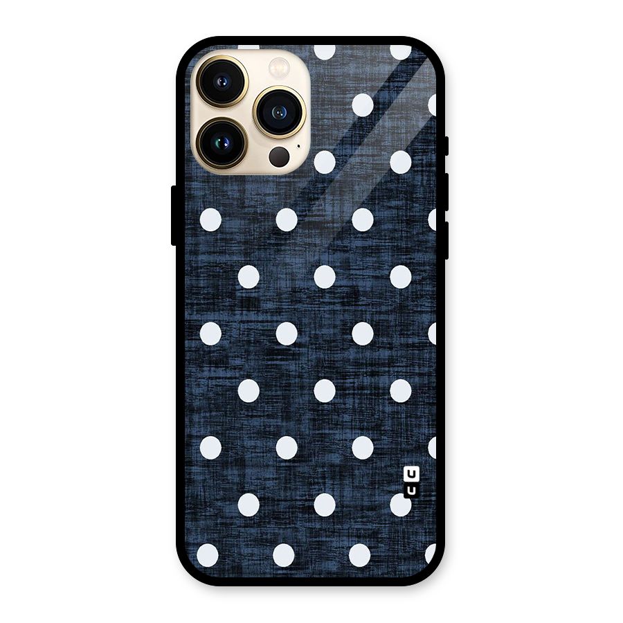 Textured Dots Glass Back Case for iPhone 13 Pro Max