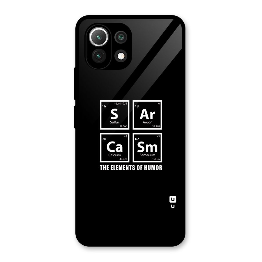 The Elements of Humor Glass Back Case for Mi 11 Lite NE 5G