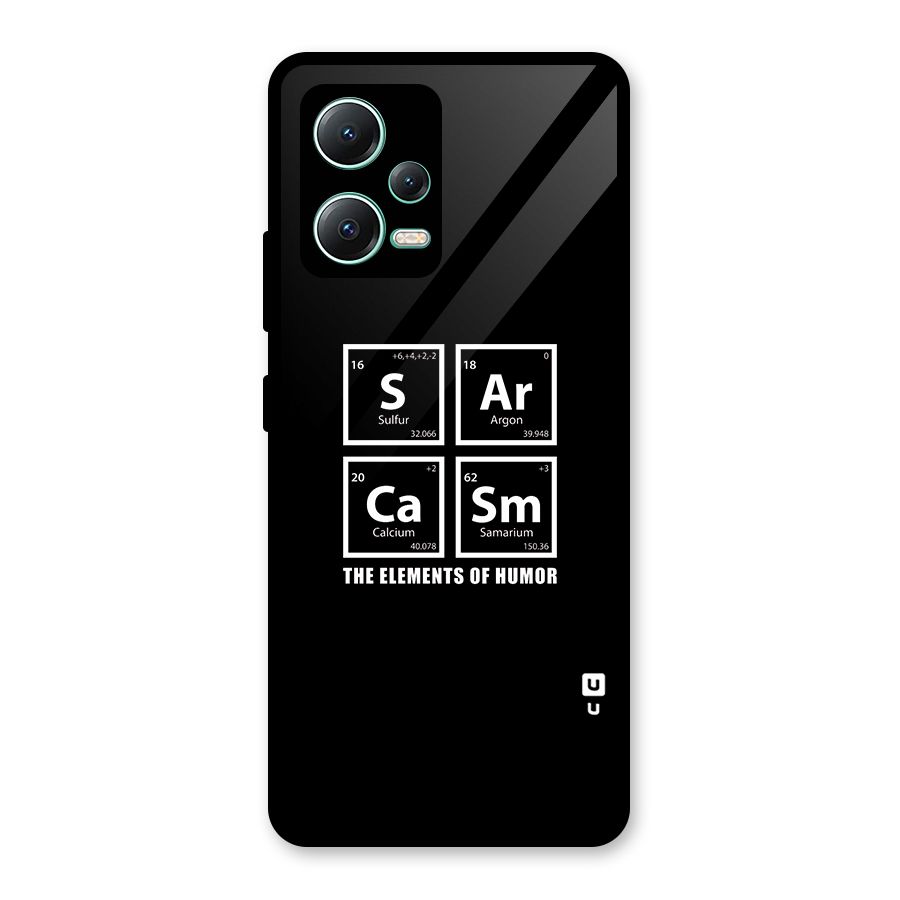 The Elements of Humor Glass Back Case for Redmi Note 12 5G
