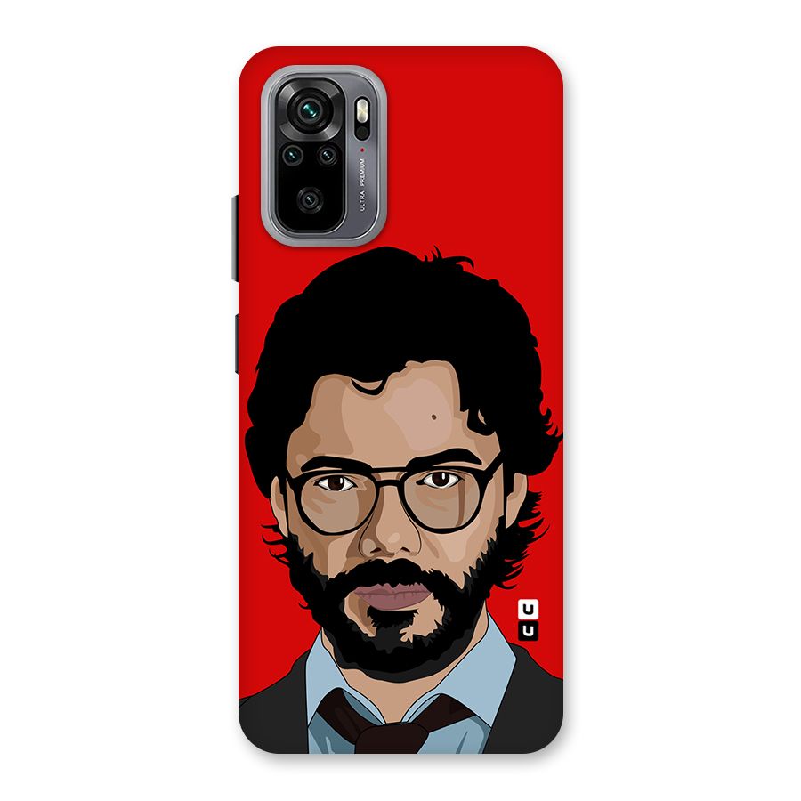 The Professor Illustration Art Back Case for Redmi Note 10